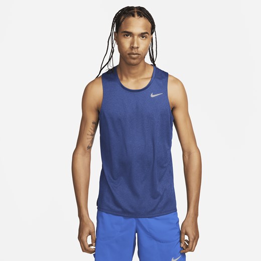 Męska koszulka bez rękawów do biegania Dri-FIT Nike Miler - Niebieski Nike XXL Nike poland