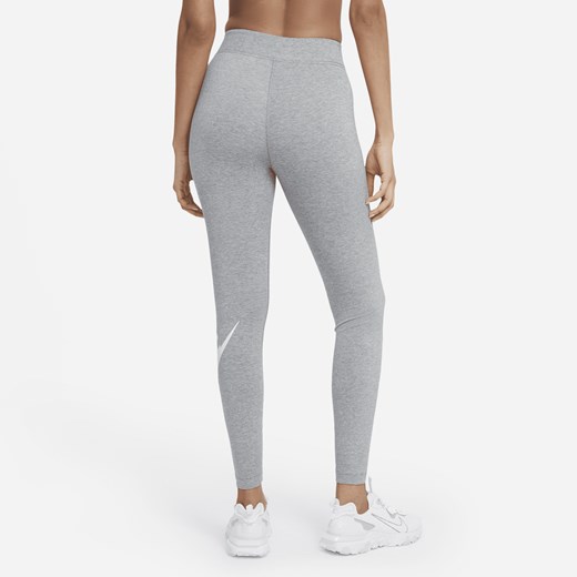 Damskie legginsy z wysokim stanem i logo Nike Sportswear Essential - Szary Nike S Short Nike poland