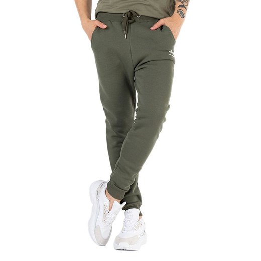 Spodnie dresowe Alpha Industries Basic Jogger SL 116370142 - zielone ze sklepu streetstyle24.pl w kategorii Spodnie męskie - zdjęcie 161555791