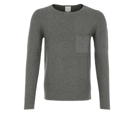 Ljung Sweter mid grey melange zalando szary abstrakcyjne wzory