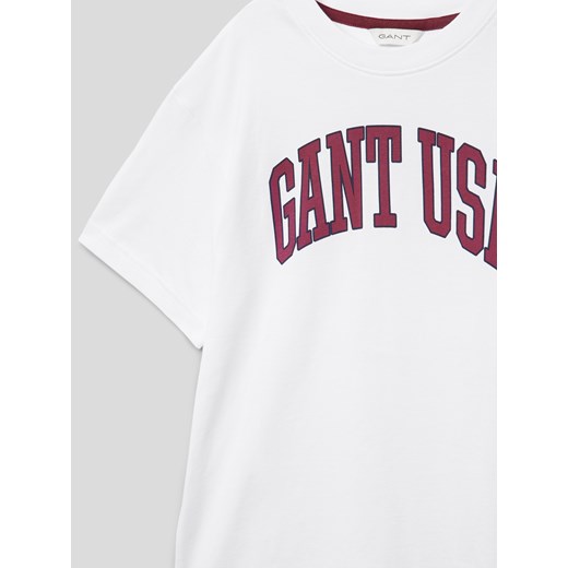 T-shirt chłopięce Gant biały 