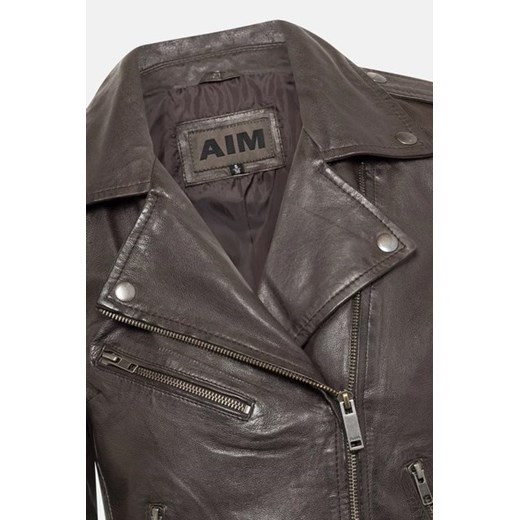AIM Kurtka skórzana - Brązowy - Kobieta - L (L) Aim XL (XL) Halfprice wyprzedaż