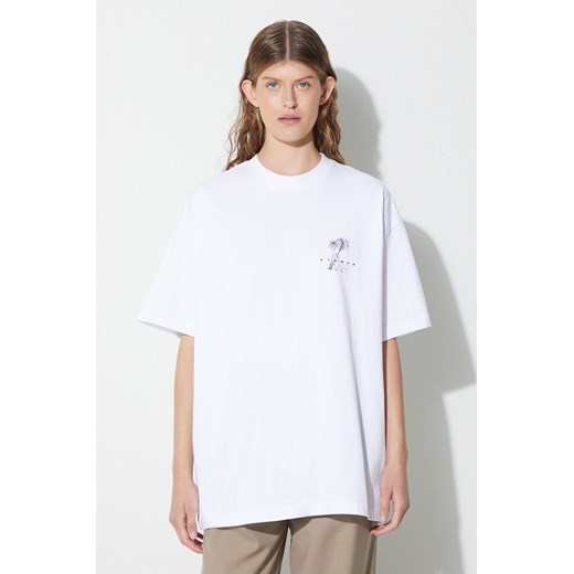 STAMPD t-shirt SLA.M3166TE.WHT.M damski kolor biały SLA.M3166TE.WHT.M-white ze sklepu PRM w kategorii Bluzki damskie - zdjęcie 161573951