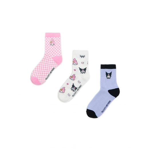 Cropp - 3 pack skarpetek Kuromi & My Melody - wielobarwny Cropp 35-38 Cropp