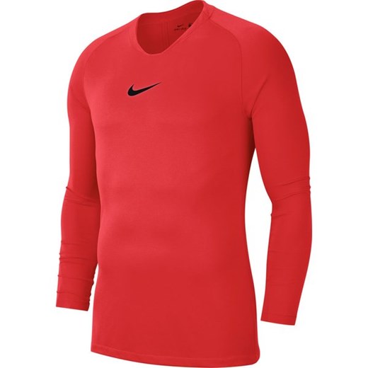 T-shirt chłopięce czerwony Nike z długim rękawem 