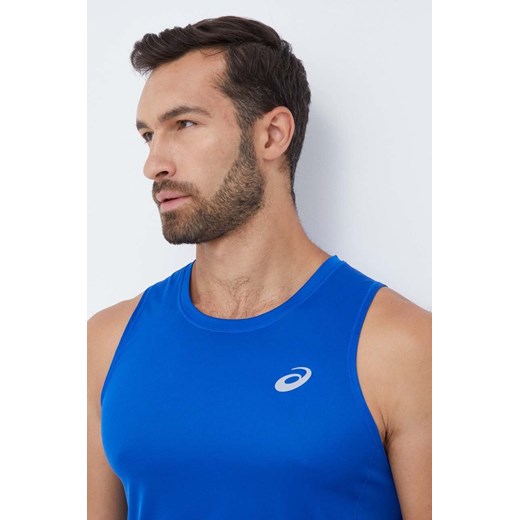 Asics t-shirt do biegania Core kolor niebieski ze sklepu ANSWEAR.com w kategorii T-shirty męskie - zdjęcie 161583981