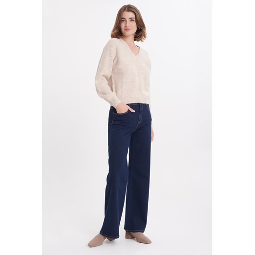 Stylowy sweter z dekoltem w serek Greenpoint XL Greenpoint.pl