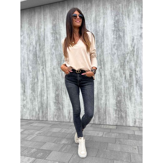 Bluzka Basic V-line Beige Cloth M/L Clothstore