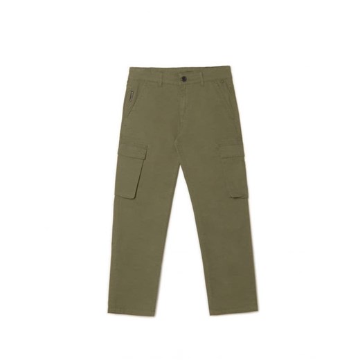 Cropp - Ciemnozielone spodnie comfort cargo - zielony ze sklepu Cropp w kategorii Spodnie męskie - zdjęcie 161598981