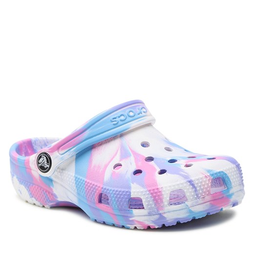 Klapki Crocs Classic Marbled Clog K 207464 White/Pink Crocs 33.5 eobuwie.pl