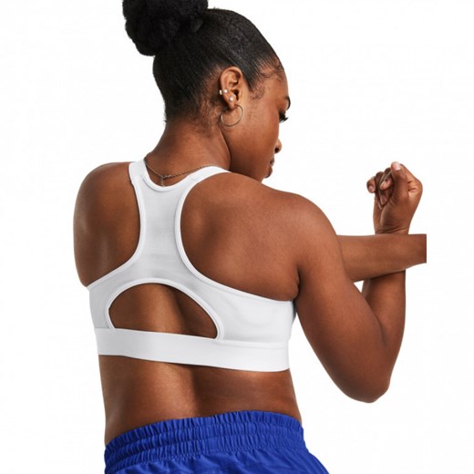Biustonosz treningowy Under Armour UA HeatGear High - biały ze sklepu Sportstylestory.com w kategorii Biustonosze - zdjęcie 161604452