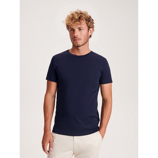 Reserved - T-shirt slim fit - Granatowy Reserved XL Reserved