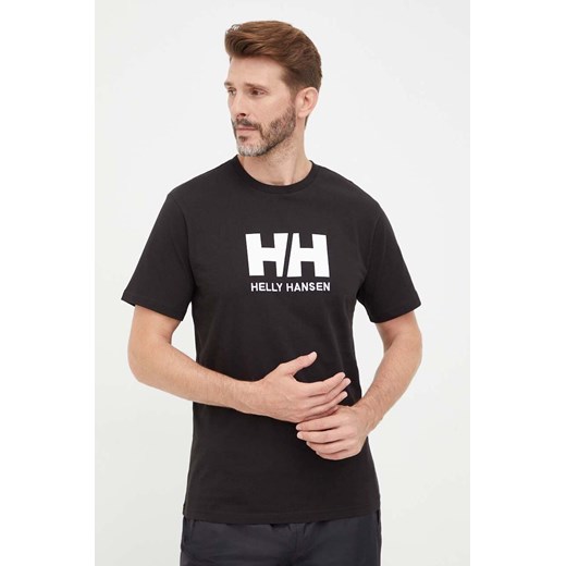 Helly Hansen t-shirt męski kolor czarny z aplikacją 33979-597 Helly Hansen S ANSWEAR.com