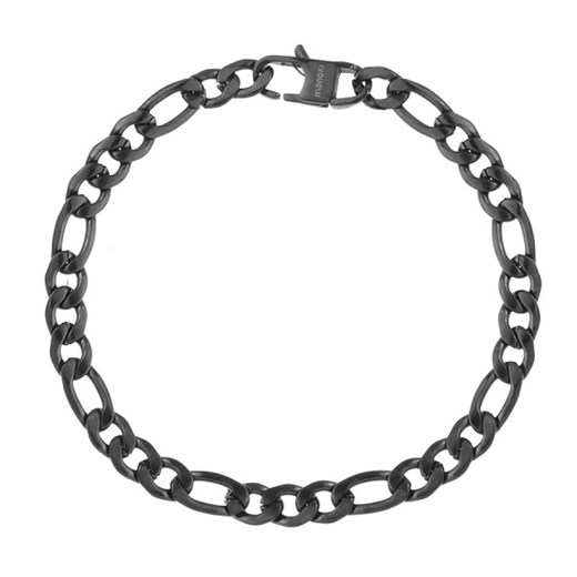 Męska klasyczna bransoleta czarny łańcuch figaro ze stali szlachetnej ze sklepu manoki.pl w kategorii Bransolety - zdjęcie 161608511