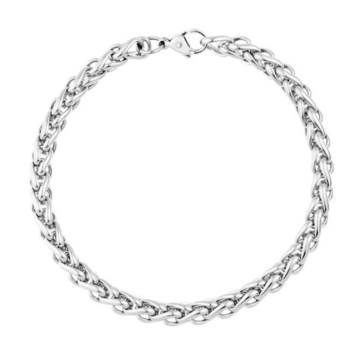 Męska srebrna klasyczna bransoleta łańcuch lisi ogon ze stali szlachetnej ze sklepu manoki.pl w kategorii Bransolety - zdjęcie 161608514