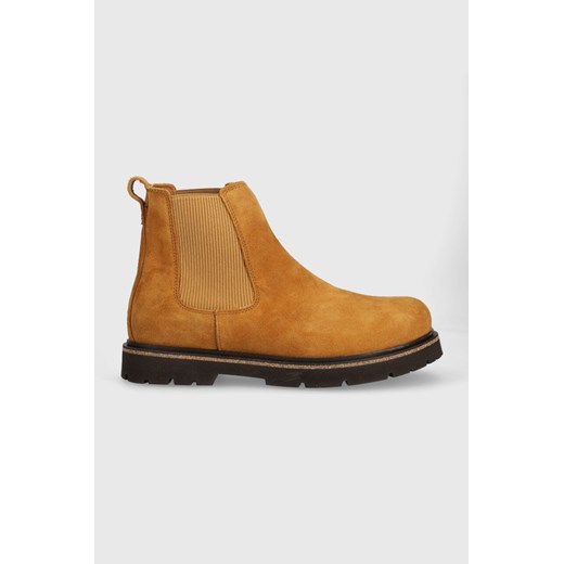 Birkenstock buty zamszowe Highwood męskie kolor brązowy 1025745 ze sklepu PRM w kategorii Buty zimowe męskie - zdjęcie 161609071