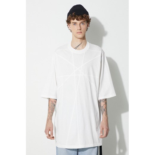 Rick Owens t-shirt bawełniany kolor biały gładki ze sklepu PRM w kategorii T-shirty męskie - zdjęcie 161609172