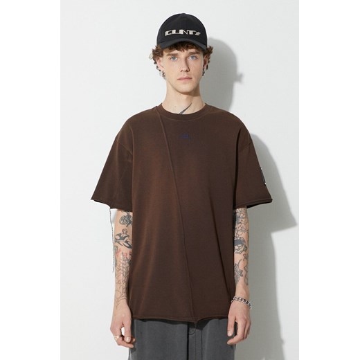 A-COLD-WALL* t-shirt bawełniany SHIRAGA T-SHIRT kolor brązowy gładki ACWMTS158B ze sklepu PRM w kategorii T-shirty męskie - zdjęcie 161609174