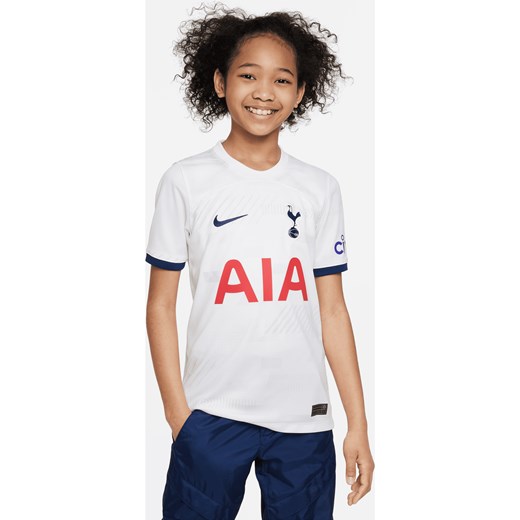 Koszulka piłkarska dla dużych dzieci Nike Dri-FIT Tottenham Hotspur Stadium 2023/24 (wersja domowa) - Biel ze sklepu Nike poland w kategorii Bluzki dziewczęce - zdjęcie 161610013