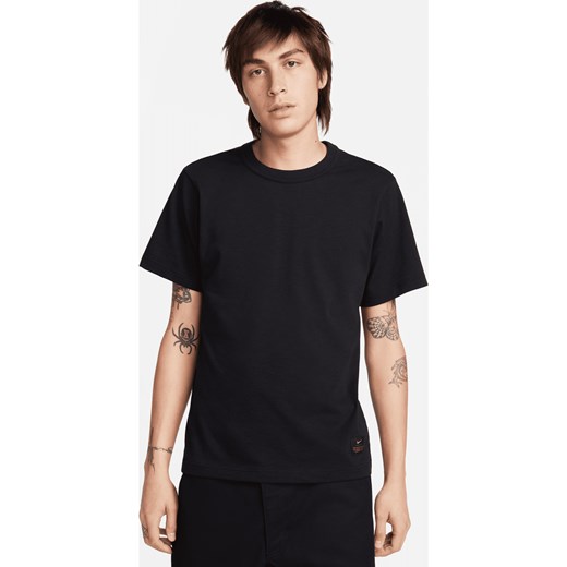 Męska dzianinowa koszulka z krótkim rękawem Nike Life - Czerń ze sklepu Nike poland w kategorii T-shirty męskie - zdjęcie 161610071