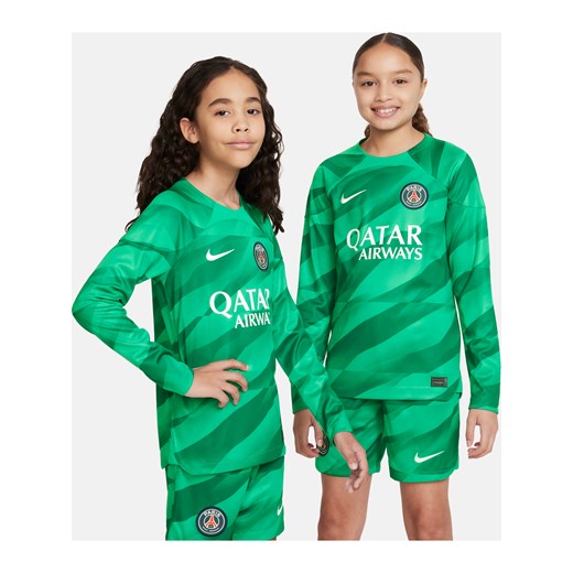 Koszulka piłkarska dla dużych dzieci Nike Dri-FIT Paris Saint-Germain Stadium Goalkeeper 2023/24 - Zieleń ze sklepu Nike poland w kategorii Bluzki dziewczęce - zdjęcie 161610142