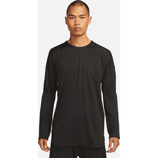 Męska koszulka z półokrągłym dekoltem Dri-FIT Nike Yoga - Czerń ze sklepu Nike poland w kategorii T-shirty męskie - zdjęcie 161610381