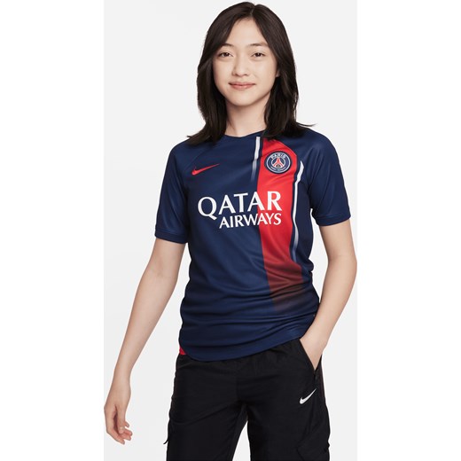 Koszulka piłkarska dla dużych dzieci Nike Dri-FIT Paris Saint-Germain Stadium 2023/24 (wersja domowa) - Niebieski ze sklepu Nike poland w kategorii Bluzki dziewczęce - zdjęcie 161610413