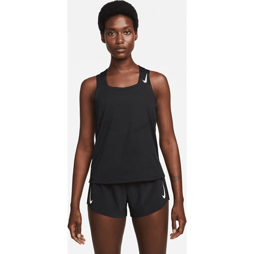 Damska startowa koszulka bez rękawów Nike Dri-FIT ADV AeroSwift - Czerń ze sklepu Nike poland w kategorii Bluzki damskie - zdjęcie 161610452