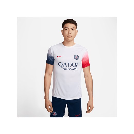 Męska przedmeczowa koszulka piłkarska Nike Dri-FIT Paris Saint-Germain Academy Pro - Biel ze sklepu Nike poland w kategorii T-shirty męskie - zdjęcie 161610830