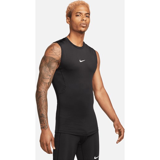 Męska przylegająca koszulka bez rękawów do fitnessu Dri-FIT Nike Pro - Czerń ze sklepu Nike poland w kategorii T-shirty męskie - zdjęcie 161610863