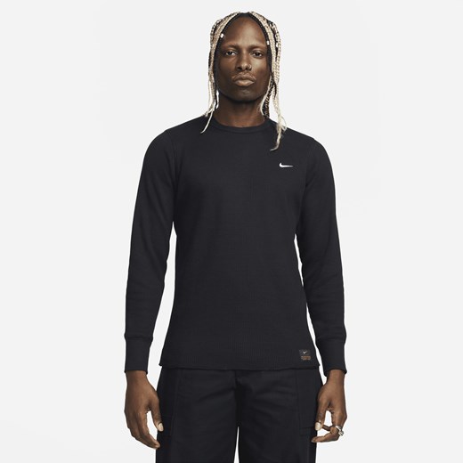 Męska bluza z długim rękawem z grubej dzianiny waflowej Nike Life - Czerń Nike XS Nike poland
