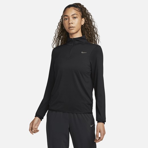 Czarna bluzka damska Nike z okrągłym dekoltem 