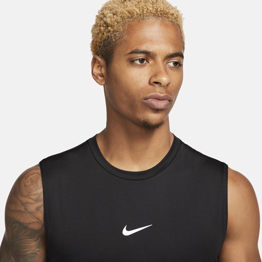 Męska przylegająca koszulka bez rękawów do fitnessu Dri-FIT Nike Pro - Czerń Nike M Nike poland