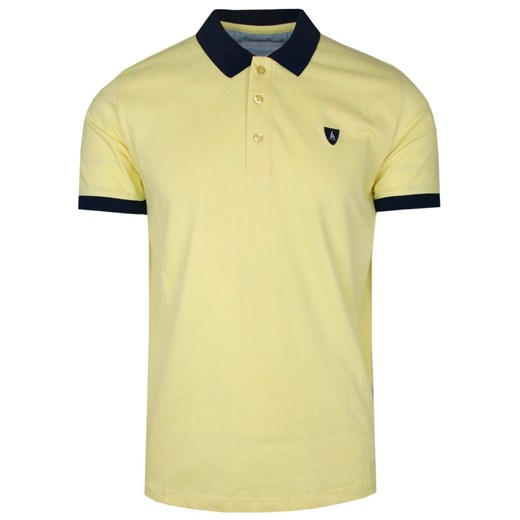 Męska Koszulka Polo - Bartex - Żółta TSKOWbrtx101SARI ze sklepu JegoSzafa.pl w kategorii T-shirty męskie - zdjęcie 161616400