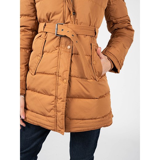 Kurtka damska Pepe Jeans długa z kapturem casualowa z tkaniny