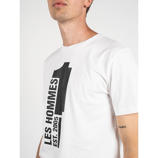 Les Hommes T-shirt | LLT205 721P | Round Neck T-Shirt | Biały Les Hommes XXL okazyjna cena ubierzsie.com