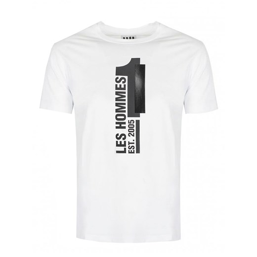 Les Hommes T-shirt | LLT205 721P | Round Neck T-Shirt | Biały Les Hommes XXL okazja ubierzsie.com