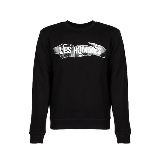 Bluza męska czarna Les Hommes w stylu młodzieżowym 