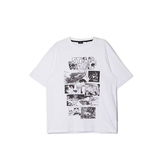 Cropp - Biały T-shirt Star Wars - biały Cropp M Cropp wyprzedaż