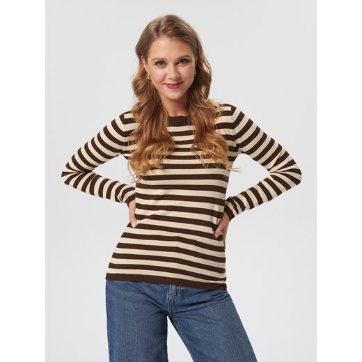 Sweter damski Sinsay z wiskozy z okrągłym dekoltem 