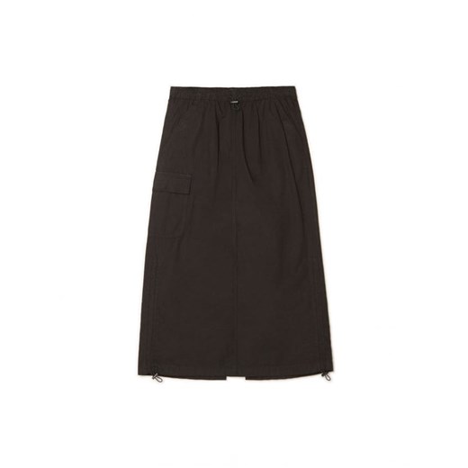 Cropp - Czarna spódnica maxi cargo - czarny ze sklepu Cropp w kategorii Spódnice - zdjęcie 161638044