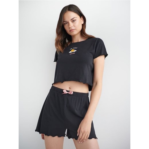 Sinsay - Piżama Gudetama - czarny Sinsay XL okazja Sinsay