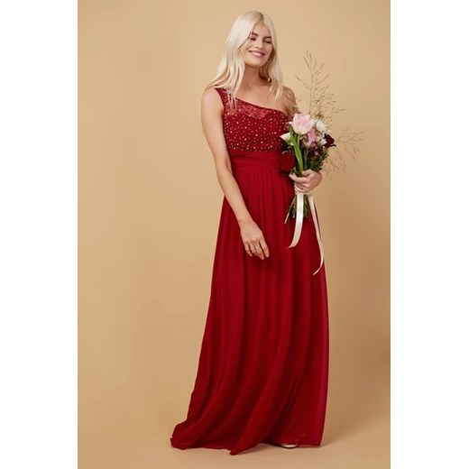 LITTLE MISTRESS Sukienka party - Czerwony ciemny - Kobieta - 12 UK(L) Little Mistress 10 UK(M) okazyjna cena Halfprice