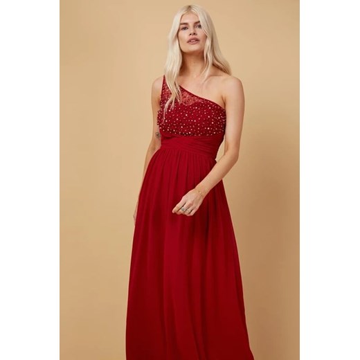 LITTLE MISTRESS Sukienka party - Czerwony ciemny - Kobieta - 12 UK(L) Little Mistress 14 UK(XL) promocja Halfprice