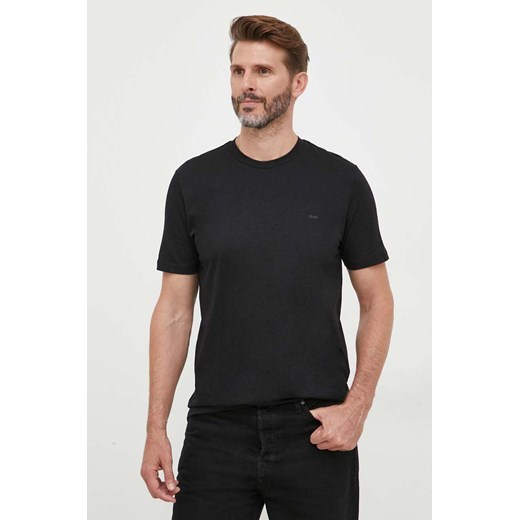 Liu Jo t-shirt bawełniany kolor czarny gładki ze sklepu ANSWEAR.com w kategorii T-shirty męskie - zdjęcie 161646732