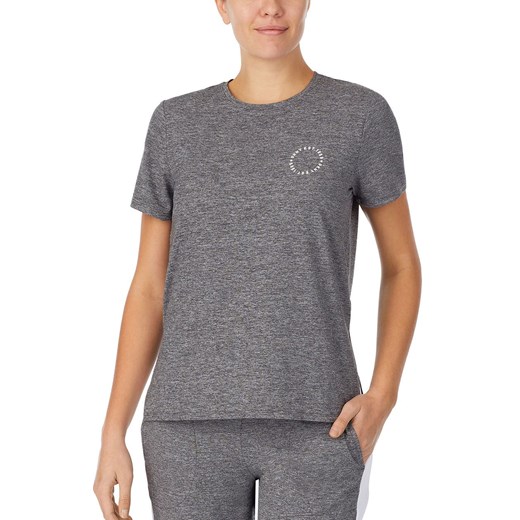 DKNY koszulka damska szara t-shirt z logo YI2422471, Kolor szary melanż, Rozmiar XS, DKNY ze sklepu Primodo w kategorii Bluzki damskie - zdjęcie 161650654