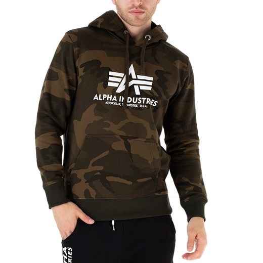 Bluza Alpha Industries Basic Hoody Camo 178312C239 - multikolor ze sklepu streetstyle24.pl w kategorii Bluzy męskie - zdjęcie 161651004