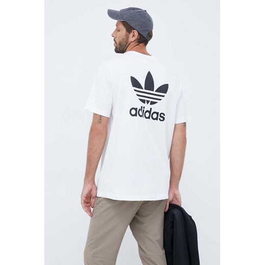 adidas Originals t-shirt bawełniany kolor biały z nadrukiem ze sklepu ANSWEAR.com w kategorii T-shirty męskie - zdjęcie 161662924