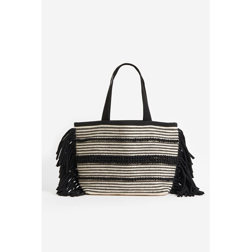 H & M - Torba shopper z żakardowej tkaniny - Czarny H & M One Size H&M
