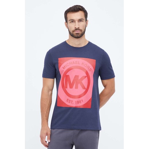 Michael Kors t-shirt lounge bawełniany kolor granatowy z nadrukiem ze sklepu ANSWEAR.com w kategorii T-shirty męskie - zdjęcie 161670934